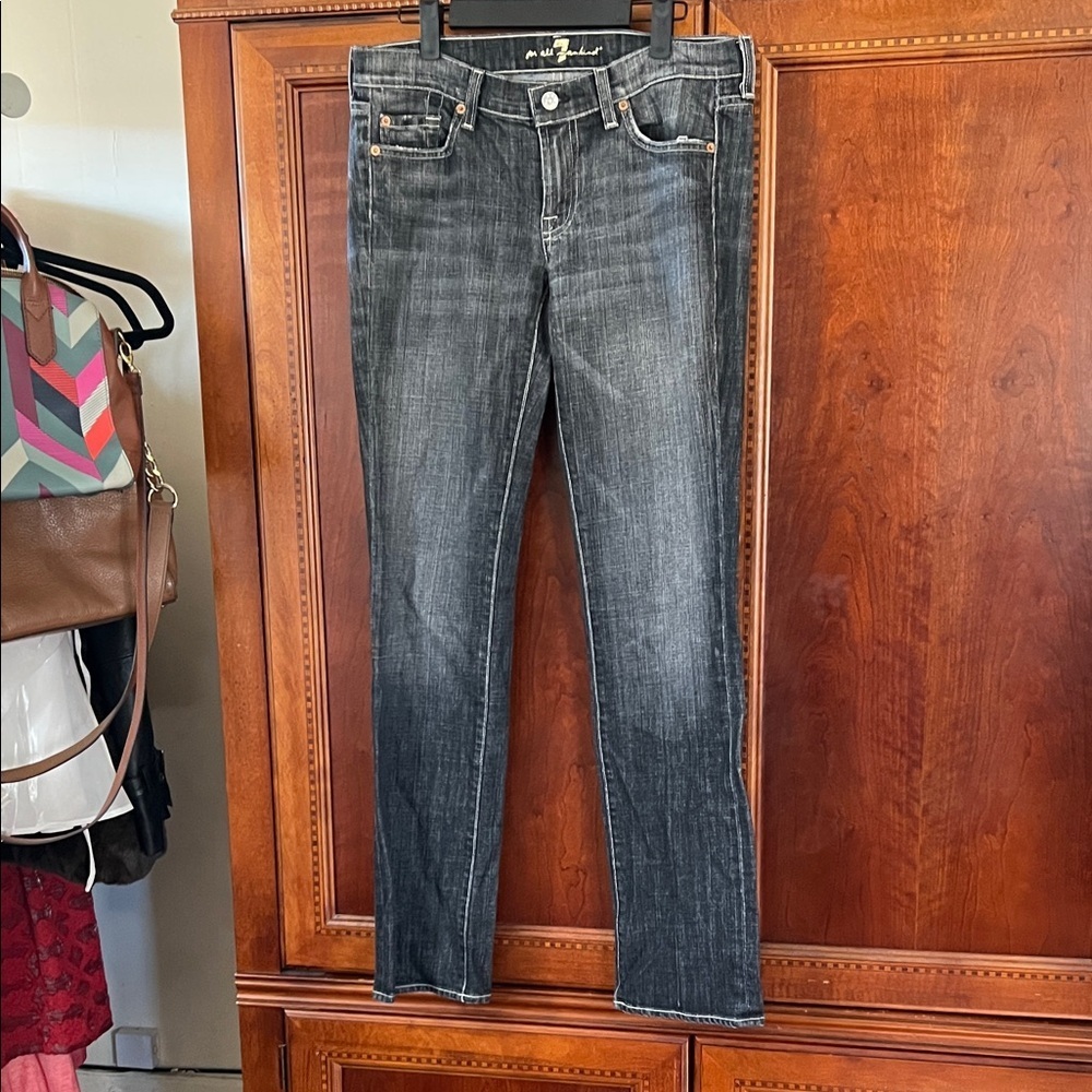 7 For All Mankind Dark Wash Straight Leg Jeans